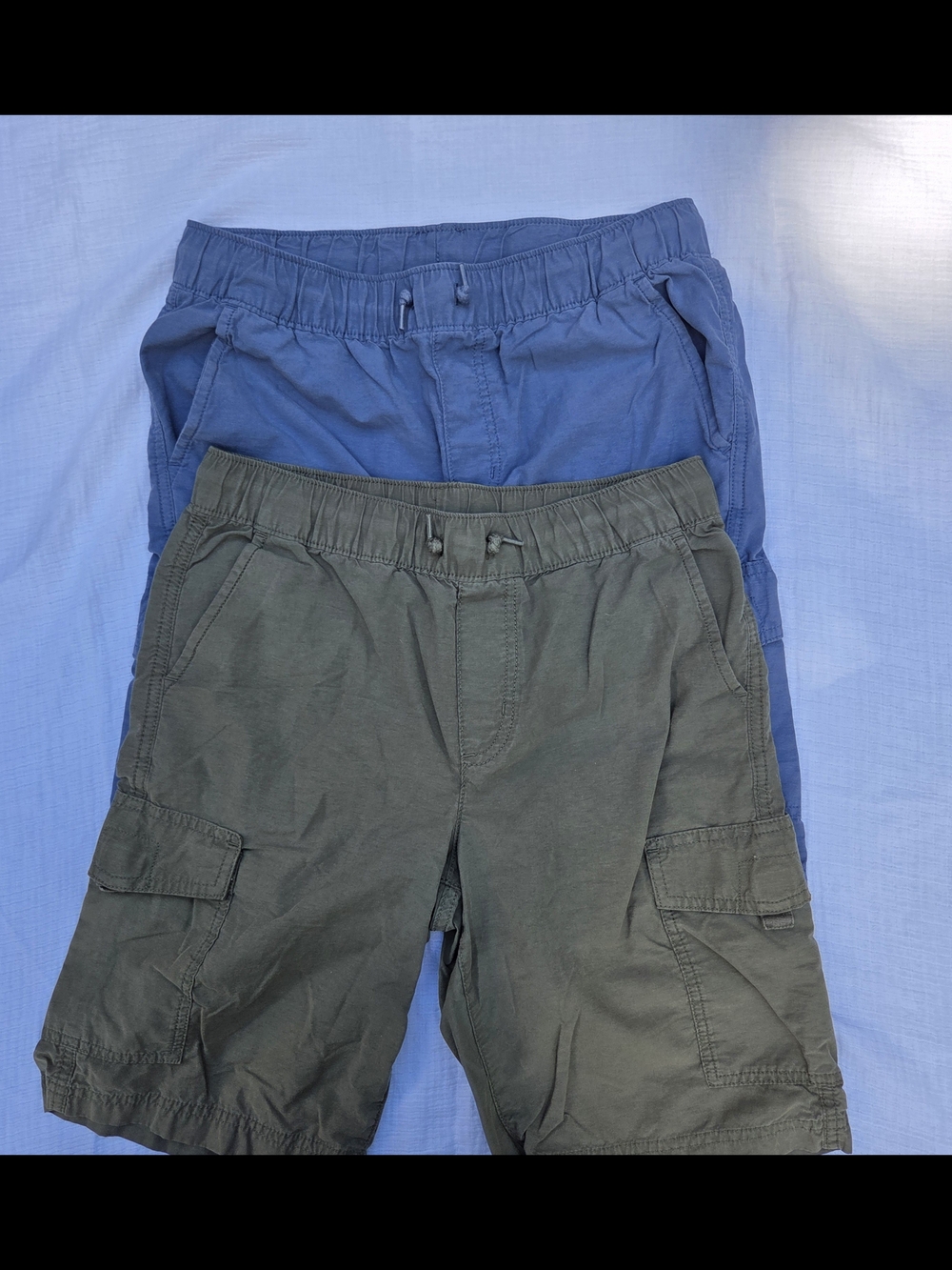 Sonoma 2 Pairs Boys Cargo Shorts - Light Blue/Olive - Size 14/16